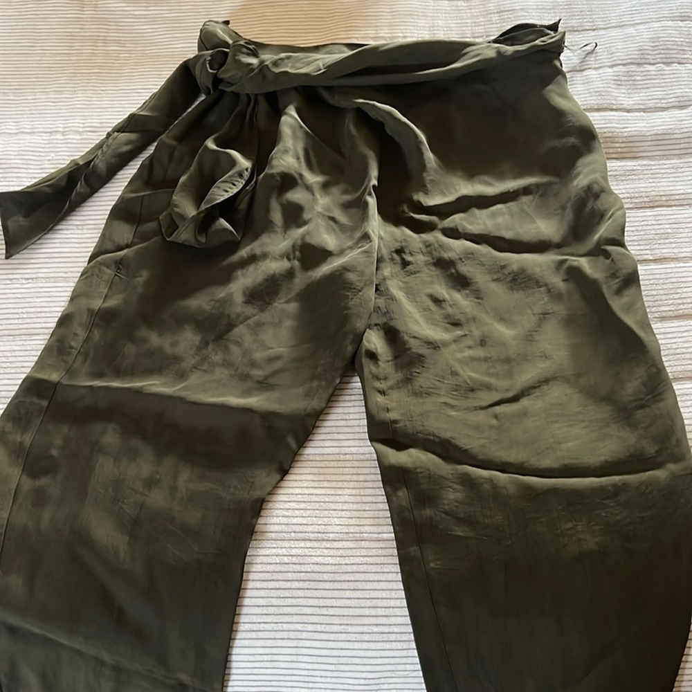 Zara front crosser pants in olive green